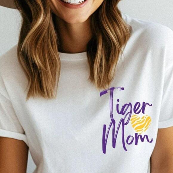 Other - Tiger Mom Heart Lsu Tigers College Mom Retro Fan T Shirt